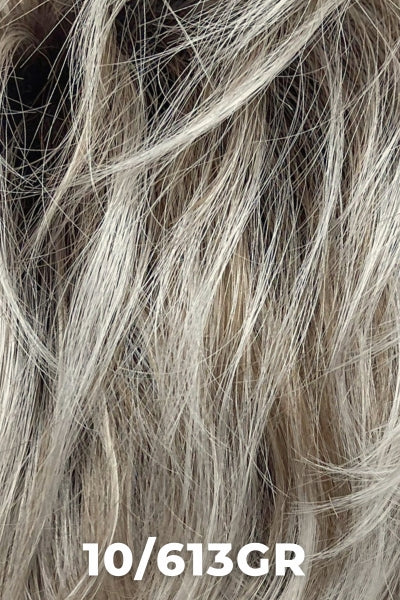 10/613GR | Light Ash Blonde with Platinum Blonde highlights and Medium Brown Roots.