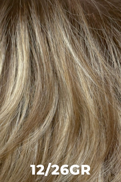 12/26GR | Light brown mixed with golden blonde highlights and medium brown roots