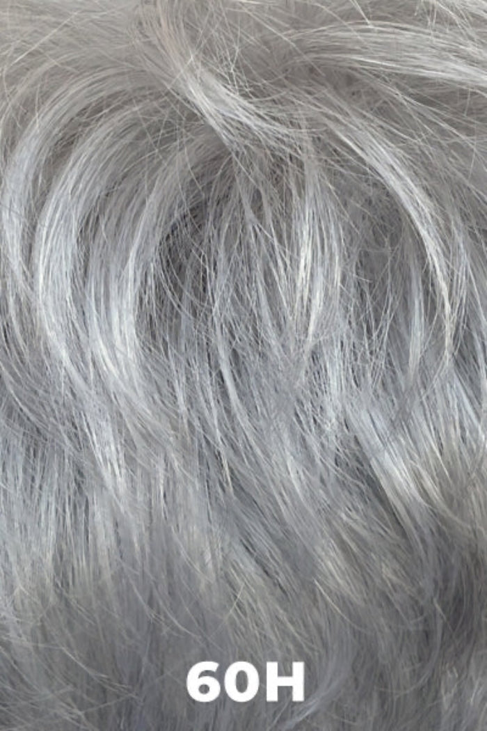 Close-up of gray hair with a label '60H' at the bottom.