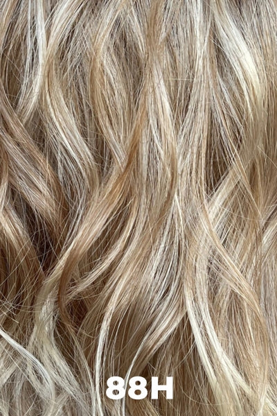 Close-up of wavy hair with a light brown and blonde color, labeled 88H.