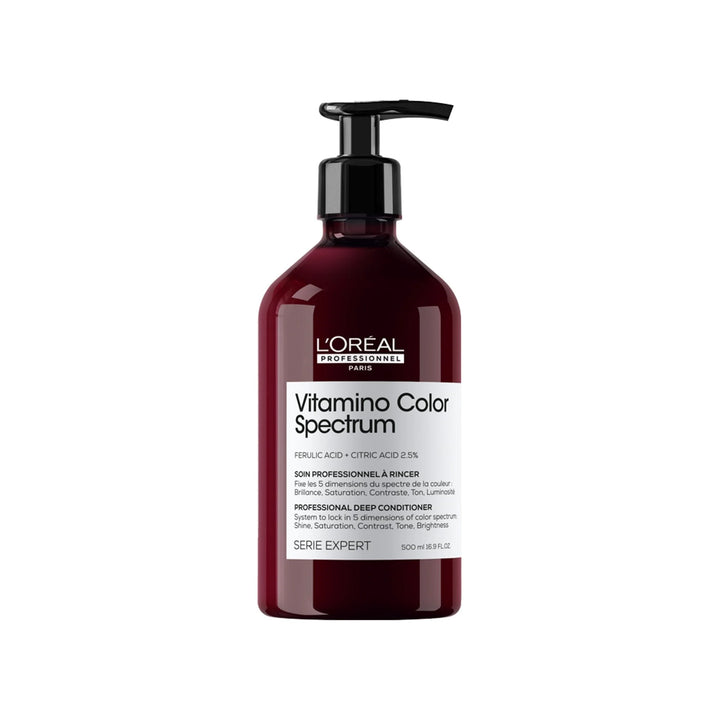L'Oreal Vitamino Color Spectrum hair care product bottle on a white background