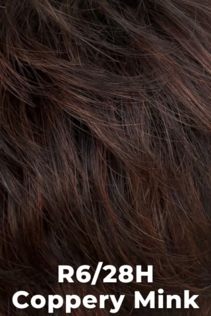 Close-up of coppery mink fur with color code R6/28H.
