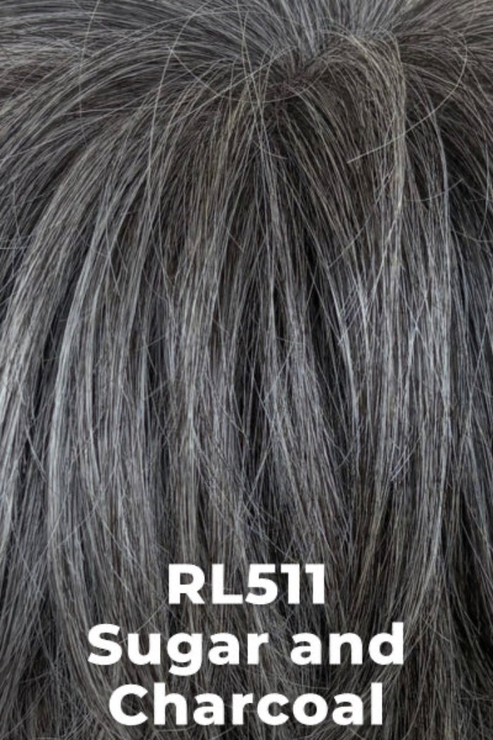 Close-up of gray hair with 'RL511 Sugar and Charcoal' text overlay
