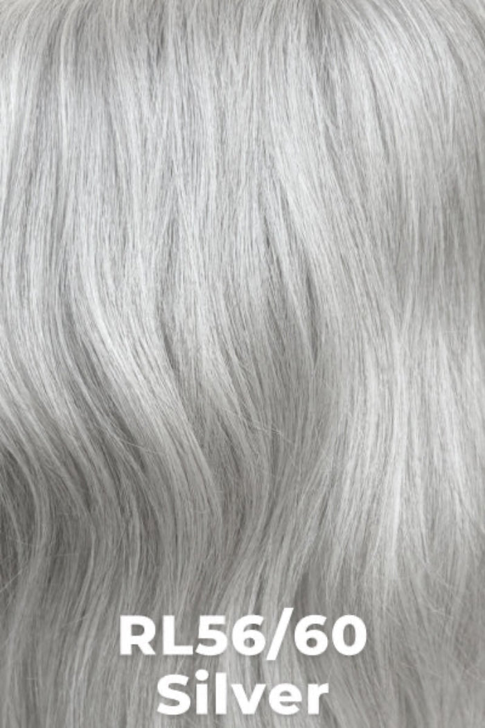 Close-up of silver hair with color code RL56/60 displayed.