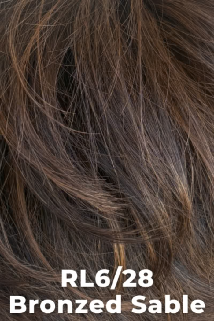Close-up of brown hair with 'RL6/28 Bronzed Sable' text overlay