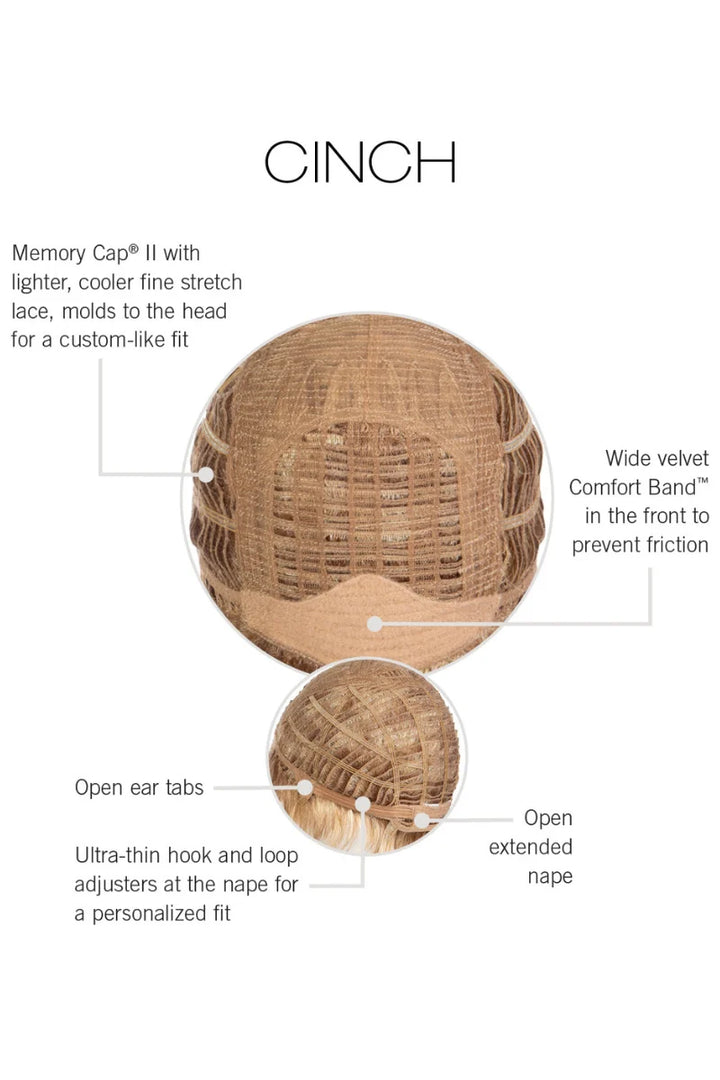 Wicker headband with labeled features on a white background