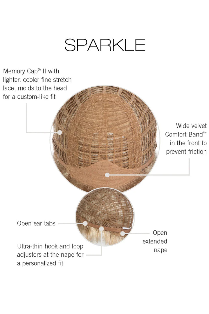 Wicker headband with labeled features on a white background