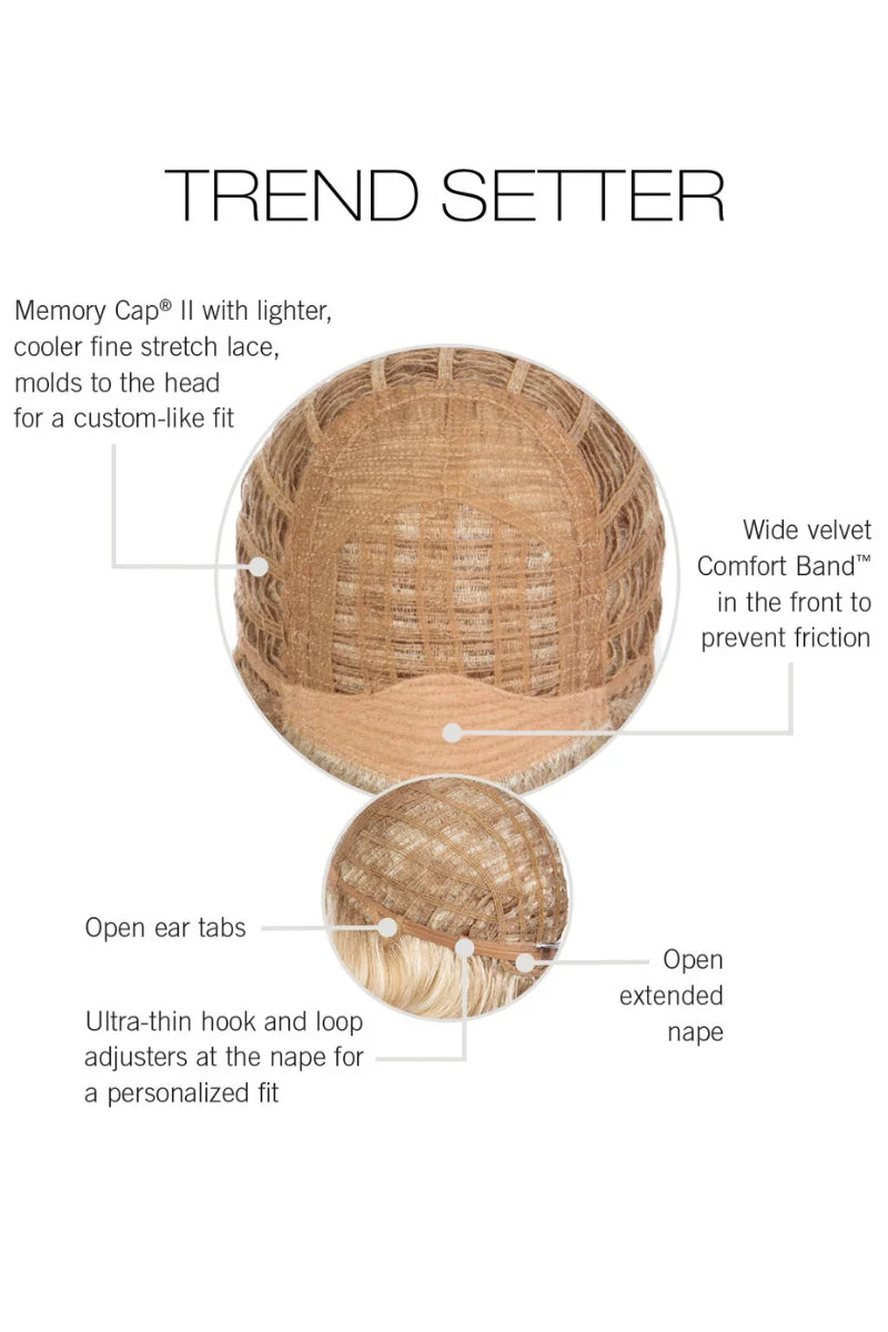Woven headband with labeled features on a white background