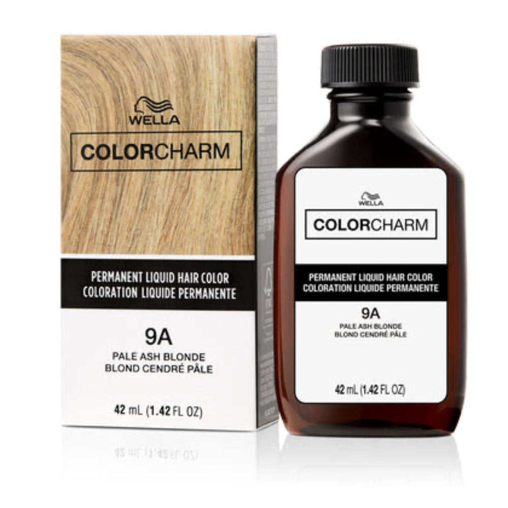 Wella Color Charm hair color bottle and packaging on a white background