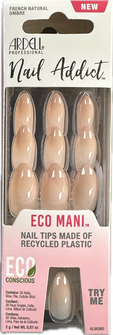 Ardell Nail Addict Artificial Nail Set Eco Mani Natural French image of French ombre with try me