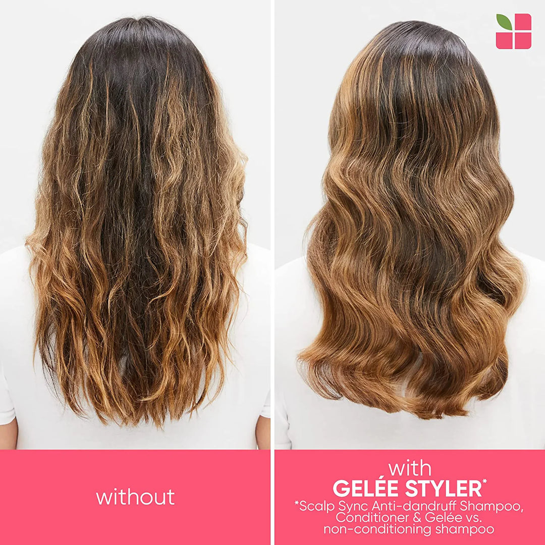 Biolage Gelee Styler model before and after use