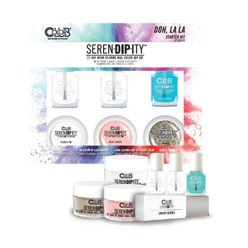 Color Club Serendipity 21 Day Wear At-Home Nail Dip Kit image of ooh la la set