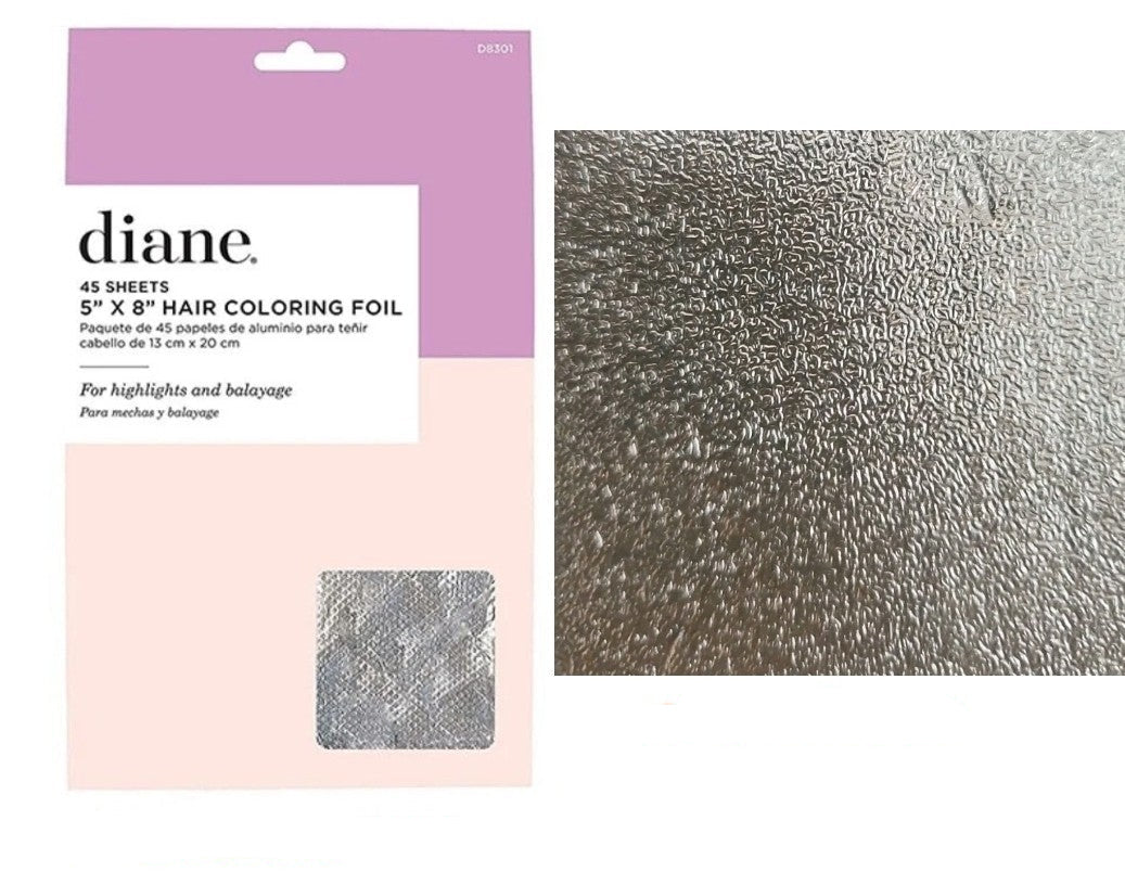 Diane hair coloring foil packaging with a sample sheet and text indicating free fast shipping.