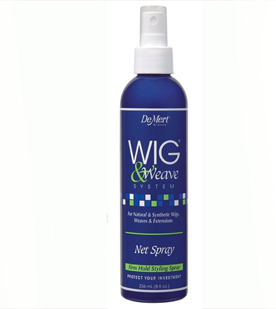 DeMert Wig and Weave Firm Hold Styling Net Spray 8 oz Bottle