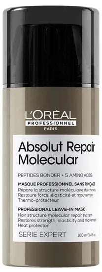 L'oreal Professional Serie Expert Absolut Repair Molecular Professional Leave-In Mask image of 3.4 oz bottle