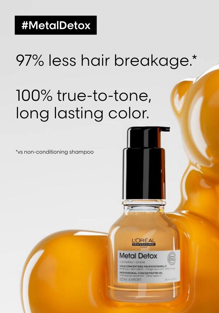 L'oreal Professional Serie Expert Metal Detox Lightweight, Concentrated Oil image of product benefits 