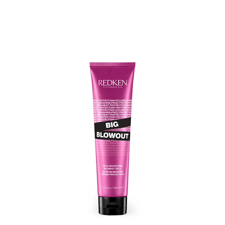 A squeeze tube of Redken The Dream Kit Big Blowout Hair Protection Mousse on a solid white background.