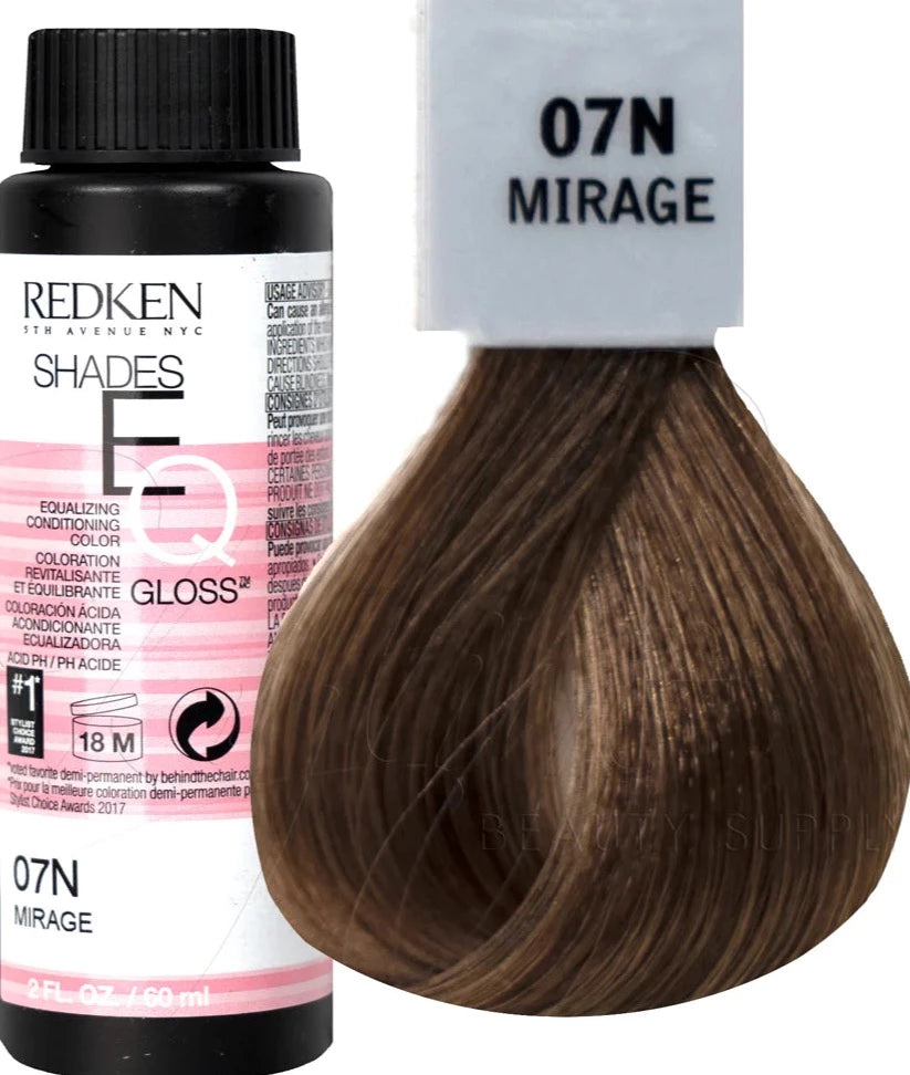 Qe 07n Color Redken Shades EQ Gloss Demi-Permanent Color Hair Toner – Danbury Beauty