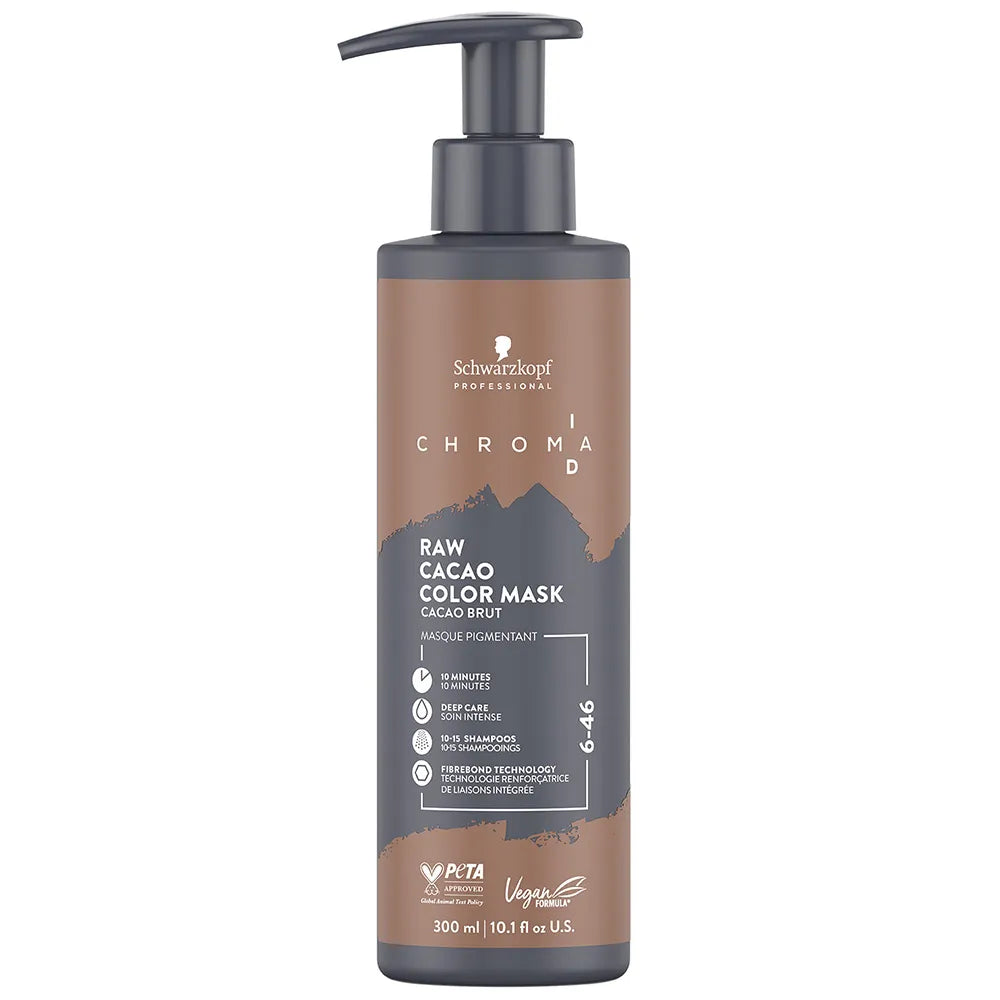 Schwarzkopf Chroma ID Raw Cacao Color Mask bottle on a white background