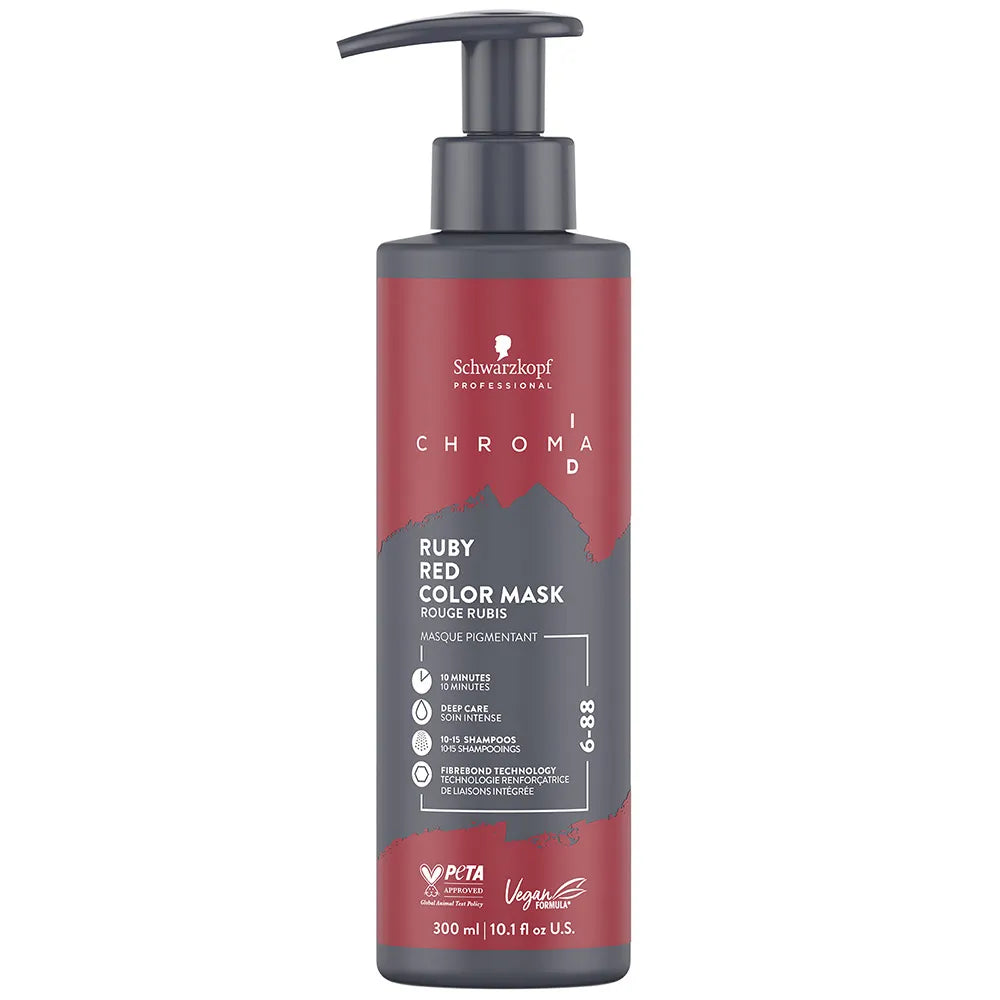 Schwarzkopf Chroma ID Ruby Red Color Mask bottle on a white background
