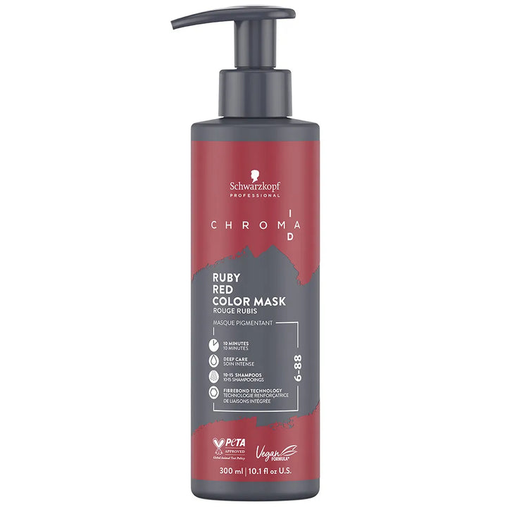 Schwarzkopf Chroma ID Ruby Red Color Mask bottle on a white background