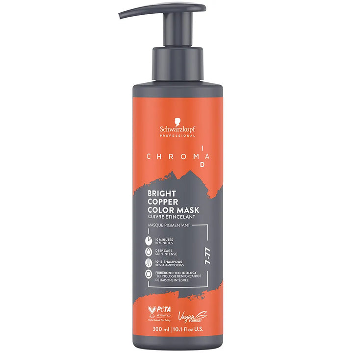 Schwarzkopf Chroma ID Bright Copper Color Mask bottle on a white background