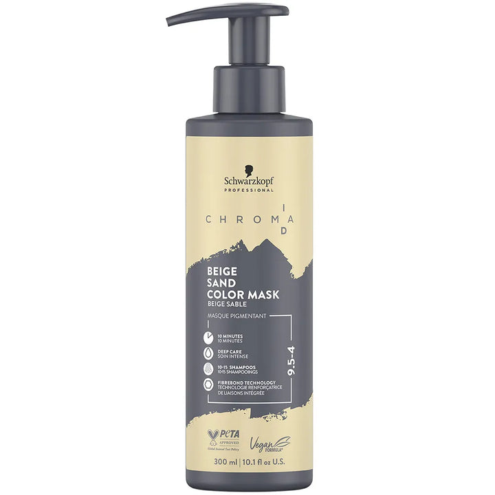 Schwarzkopf Chroma ID Beige Sand Color Mask bottle on a white background