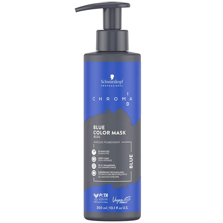 Schwarzkopf Chroma ID Blue Color Mask bottle on a white background