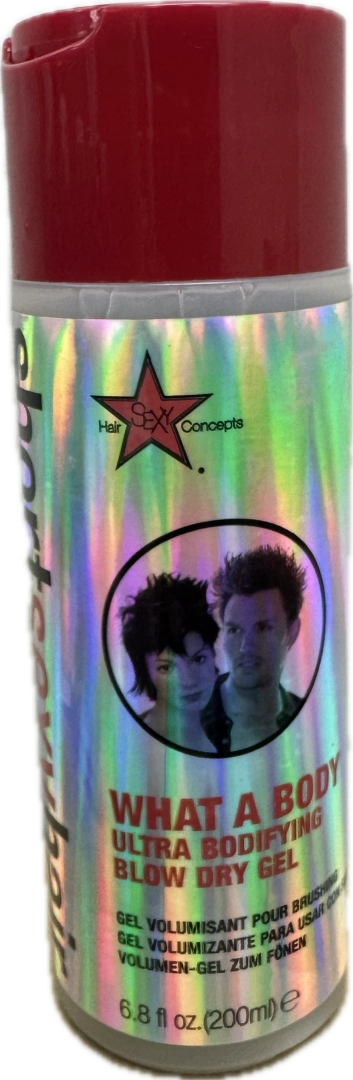 Sexy Hair Short Sexy Hair What a Body Ultra Bodifying Blowdry Gel image of 6.8 oz bottle