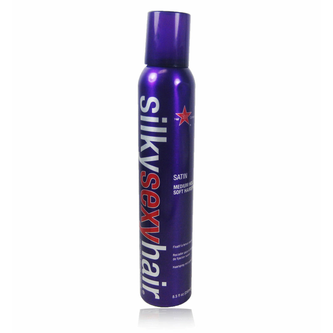 Sexy Hair Silky Sexy Hair Satin Medium Hold Soft Hairspray image of 8.5 oz bottle