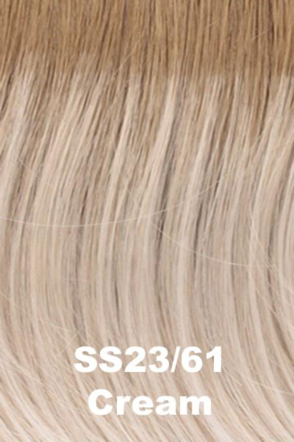 Blonde hair extensions with color code SS23/61 and label 'Cream'.