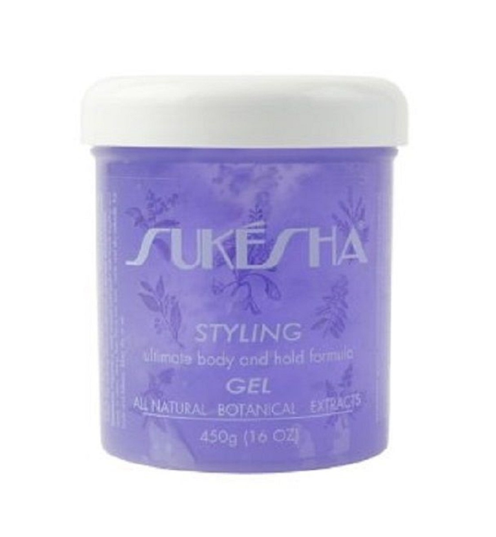 Sukesha Styling Gel Ultimate Body and Hold Formula image of 16 oz bottle