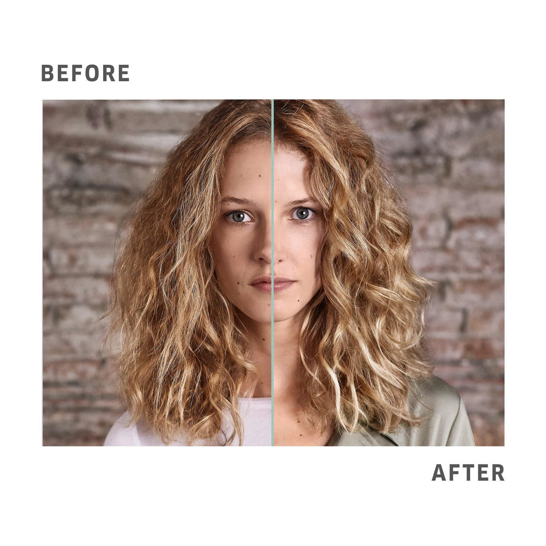 Wella EIMI Nutricurls Curl Shaper 72H Curl Defining Gel-Cream model before and after use