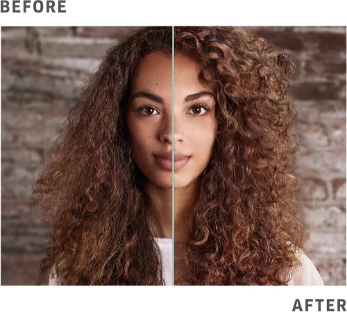 Wella Nutricurls Milky Waves Nourishing Spray model after use ethnic